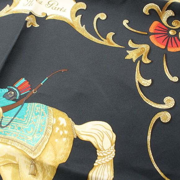 Authentic Vintage Hermes Carres 90 "Cheval Turc" Scarf Silk Rare - Picture 6 of 8